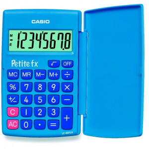Калькулятор карманный Casio LC-401LV-BU голубой 8-разр. - фото 101680