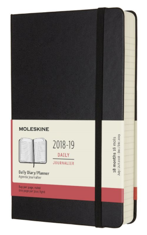 Ежедневник Moleskine ACADEMIC DAILY LGH 130х210мм датир.18мес 590стр. фиксирующая резинка черный - фото 118423