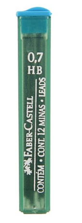 Faber-Castell "Polymer", Грифели для механических карандашей, 12шт., 0,7мм, HB - фото 119065
