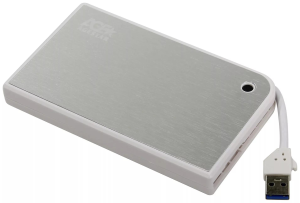 Внешний корпус для HDD/SSD AgeStar 3UB2A14 SATA II пластик/алюминий белый 2.5" - фото 120841
