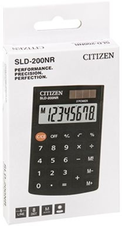 Калькулятор карманный Citizen SLD-200NR черный 8-разр. - фото 125404