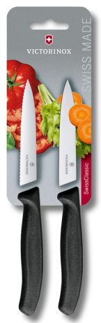 Набор ножей кухон. Victorinox Swiss Classic (6.7793.B) компл.:2шт черный блистер - фото 126358