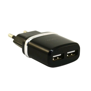 СЗУ HOCO 2USB C12 series 2.4A Black (0147) - фото 127804