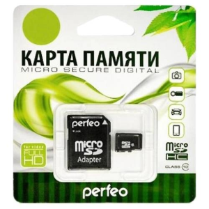 Perfeo microSD 32GB (Class 10)+adapter economy series - фото 134851