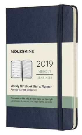 Еженедельник Moleskine CLASSIC WKNT POCKET 90x140мм 144стр. фиксирующая резинка синий сапфир - фото 142366