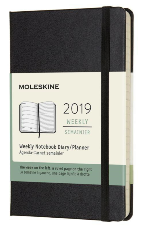 Еженедельник Moleskine CLASSIC WKNT POCKET 90x140мм 144стр. фиксирующая резинка черный - фото 142368