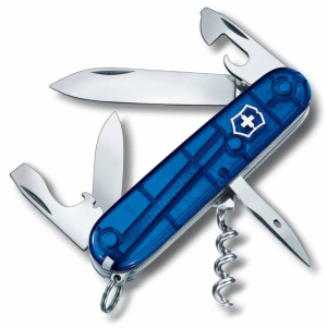 Нож перочинный Victorinox Spartan (1.3603.T2) 91мм 12функций синий полупрозрачный Картонная коробка - фото 14757