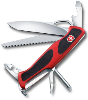 Нож перочинный Victorinox RangerGrip 78 (0.9663.MC) 130мм 12функций красный/черный Картонная коробка - фото 14805