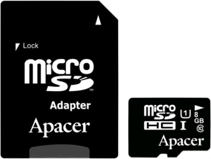 Apacer microSD 8GB Class 10 + adapter 30мб/с - фото 158856
