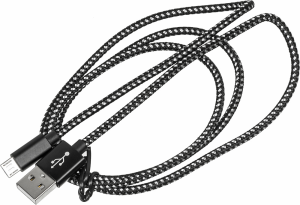 Кабель Buro Braided BHP RET MICUSB-BR USB A(m) micro USB B (m) 1м черный - фото 159064