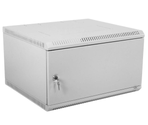 Шкаф коммутационный ЦМО ШРН-Э-6.500.1 6U 600x520мм пер.дв.стал.лист несъемн.бок.пан. серый - фото 168056