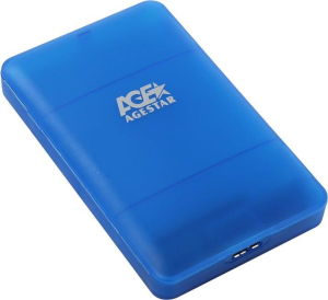 Внешний корпус для HDD/SSD AgeStar 3UBCP3 SATA пластик синий 2.5" - фото 168226