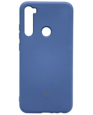 BoraSCO Силиконовый чехол Soft Touch с микрофиброй для Xiaomi Redmi Note 8 синий(8563) - фото 168649