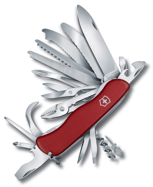 Нож перочинный Victorinox WORK CHAMP XL (0.8564.XL) 111мм 31функций красный - фото 180751
