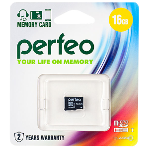 Perfeo microSDHC 16GB Class 10 w/o Adapter PF16GMCSH10 - фото 182166