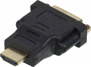 Переходник Ningbo HDMI (m)/DVI-D(f) Позолоченные контакты черный (CAB NIN HDMI(M)/DVI-D(F)) - фото 182249