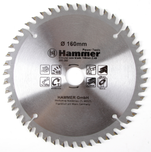 Hammer Csb pl 160мм*48*20/16мм, Круг пильный твердосплавный - фото 187129