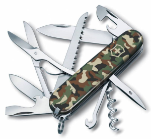 Нож перочинный Victorinox Huntsman (1.3713.94) 91мм 15функций камуфляж Картонная коробка - фото 38397