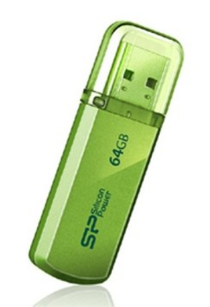 Silicon Power 64Gb Helios 101 SP064GBUF2101V1N USB2.0 зеленый - фото 40143