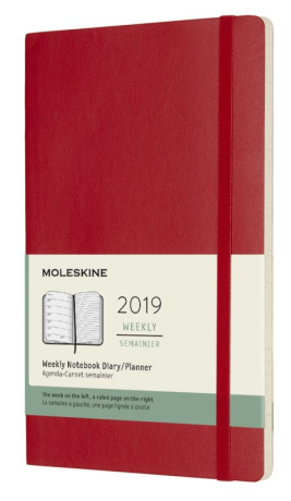 Еженедельник Moleskine CLASSIC WKNT 130х210мм 144стр. мягкая обложка красный - фото 47154