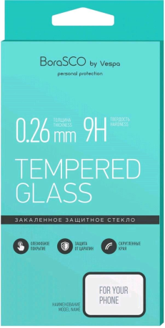 BoraSCO Защитное стекло 0,26 мм Универсальное 19:9 5.99" New size (9683) - фото 61193