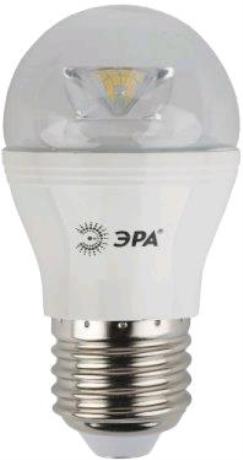 ЭРА LED smd P45-7w-827-E27 Clear, теплый свет, лампа светодиодная - фото 6241