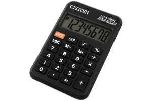 Калькулятор карманный Citizen LC-110NR черный 8-разр. - фото 6359
