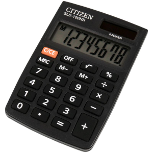Калькулятор карманный Citizen SLD-100NR черный 8-разр. - фото 6360