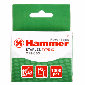 Hammer 14мм, 11,3мм, 0,75мм П-образн (тип 53), Скобы для степлера - фото 69073