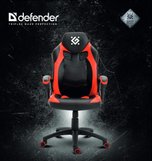 Defender SkyLine, Игровое кресло, PU, 50мм, чёрный/красный - фото 70376