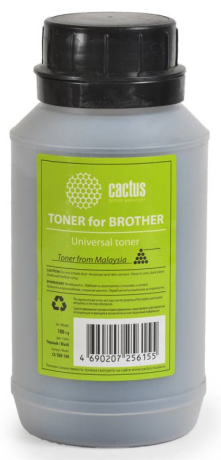 Тонер Cactus CS-TBR-100 черный флакон 100гр. для принтера Brother Universal - фото 71983