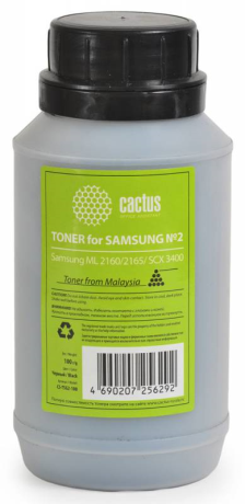 Тонер Cactus CS-TSG2-100 черный флакон 100гр. для принтера Samsung ML 2160/2165/ SCX 3400 - фото 71986