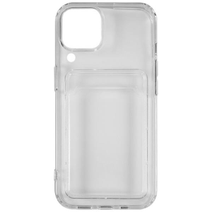 Ibox Накладка силикон Crystal для iPhone 13 Pro Max, с кардхолдером (прозрачный) - фото 731037