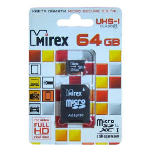 Mirex microSDXC 64GB  Class 10 UHS-I - фото 731229