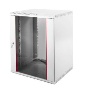 Шкаф коммутационный ЦМО ШРН-Э-15.500 15U 600x520мм пер.дв.стекл несъемн.бок.пан. 50кг серый - фото 73482