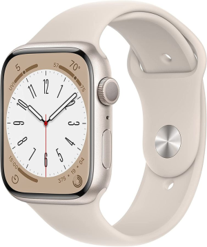 Apple Watch Series 8 А2771 45мм OLED корп.сияющ.зв. рем.сияющ.зв. р.бр.:M/L (MNUQ3LL/A) - фото 759661