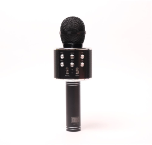 Караоке-микрофон B52 KM-130B, 3Вт, АКБ 800мА/ч, BT (до10м), USB, беспр.микроф. черный - фото 764424