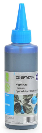 Чернила Cactus CS-EPT6732 голубой 100мл для Epson Epson L800/L810/L850/L1800 - фото 80817