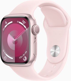 Apple Watch Series 9 41мм корп.Розовый Sport Band рем.Розовый:130-180мм (MR933LL/A) - фото 809759