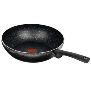 Tefal Brut 04220628 ВОК (WOK) круглая 28см руч.:несъем. (без крышки) черный (9100049056) - фото 828765