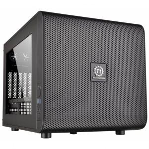 Корпус Thermaltake Core V21 черный без БП mATX 11x120mm 7x140mm 1x200mm 2xUSB3.0 audio bott PSU - фото 98049