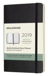 Еженедельник Moleskine CLASSIC WKNT POCKET SOFT 90x140мм 144стр. мягкая обложка черный