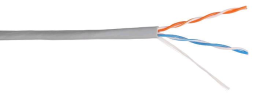 Кабель информационный Lanmaster NM-UTP5E2PR-CCA кат.5е U/UTP не экранированный 2X2 PVC внутренний 305м серый
