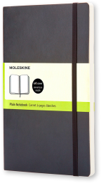 Блокнот Moleskine CLASSIC SOFT QP618 130х210мм 192стр. нелинованный мягкая обложка фиксирующая резинка черный