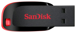 SanDisk CZ50 Cruzer Blade16GB USB 2.0, Black
