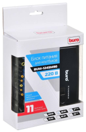 Блок питания Buro BUM-1245M90 ручной 90W 12V-24V 11-connectors 3.5A 1xUSB 1A от бытовой электросети LСD индикатор