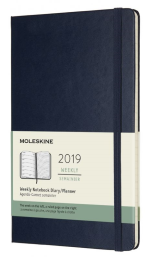 Еженедельник Moleskine CLASSIC WKNT 130х210мм 144стр. фиксирующая резинка синий сапфир