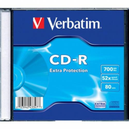 CD-R Verbatim 700Mb 52x Slim case (200шт) (43347)