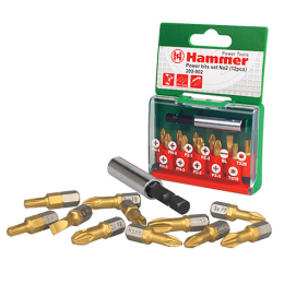 Hammer Pb set no2 (12pcs) ph/pz/sl/tx, Набор бит