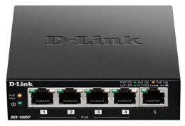 Коммутатор D-Link DES-1005P/B1A 5x100Mb 4PoE 60W неуправляемый